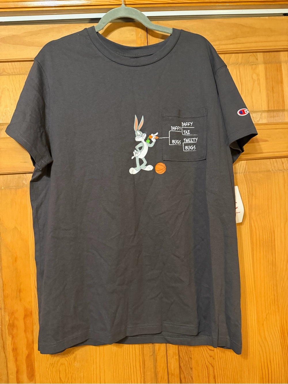 Champion Charcoal Bugs Bunny Pocket Tee